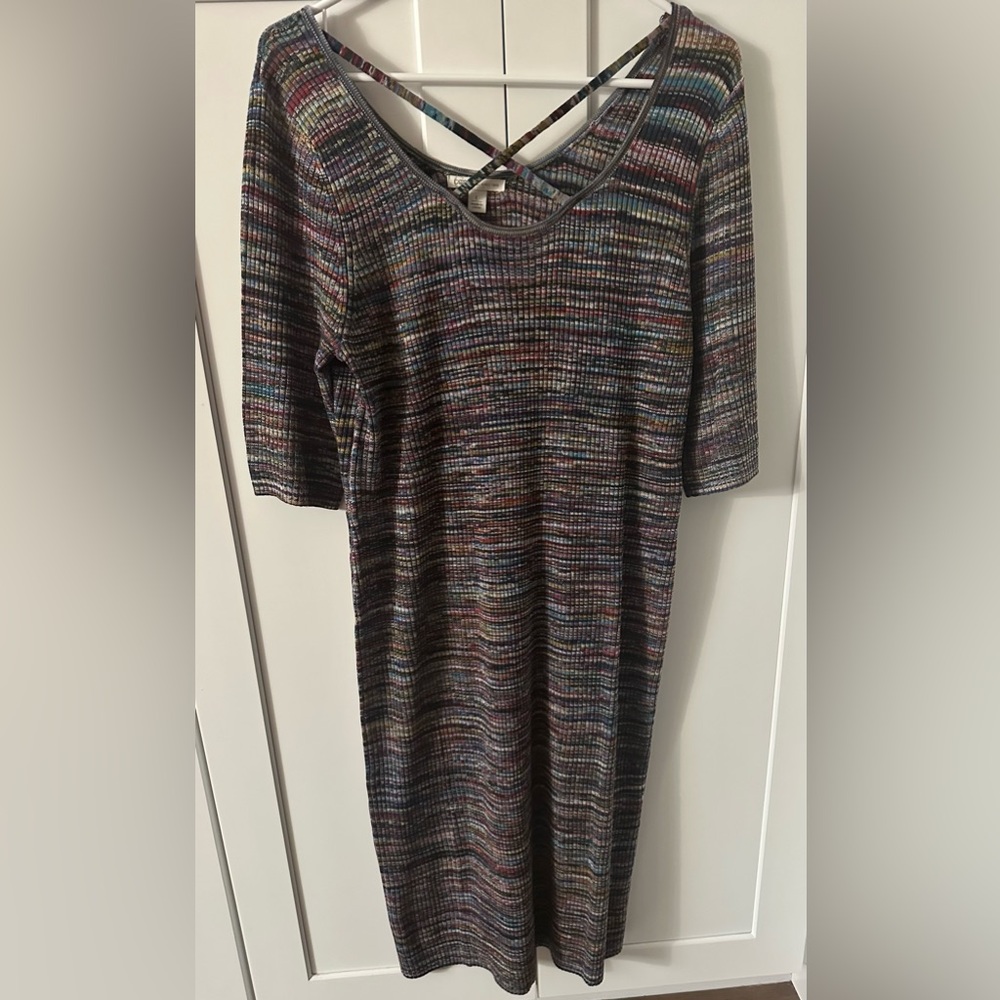 Cato Multicolor Striped Midi Dress